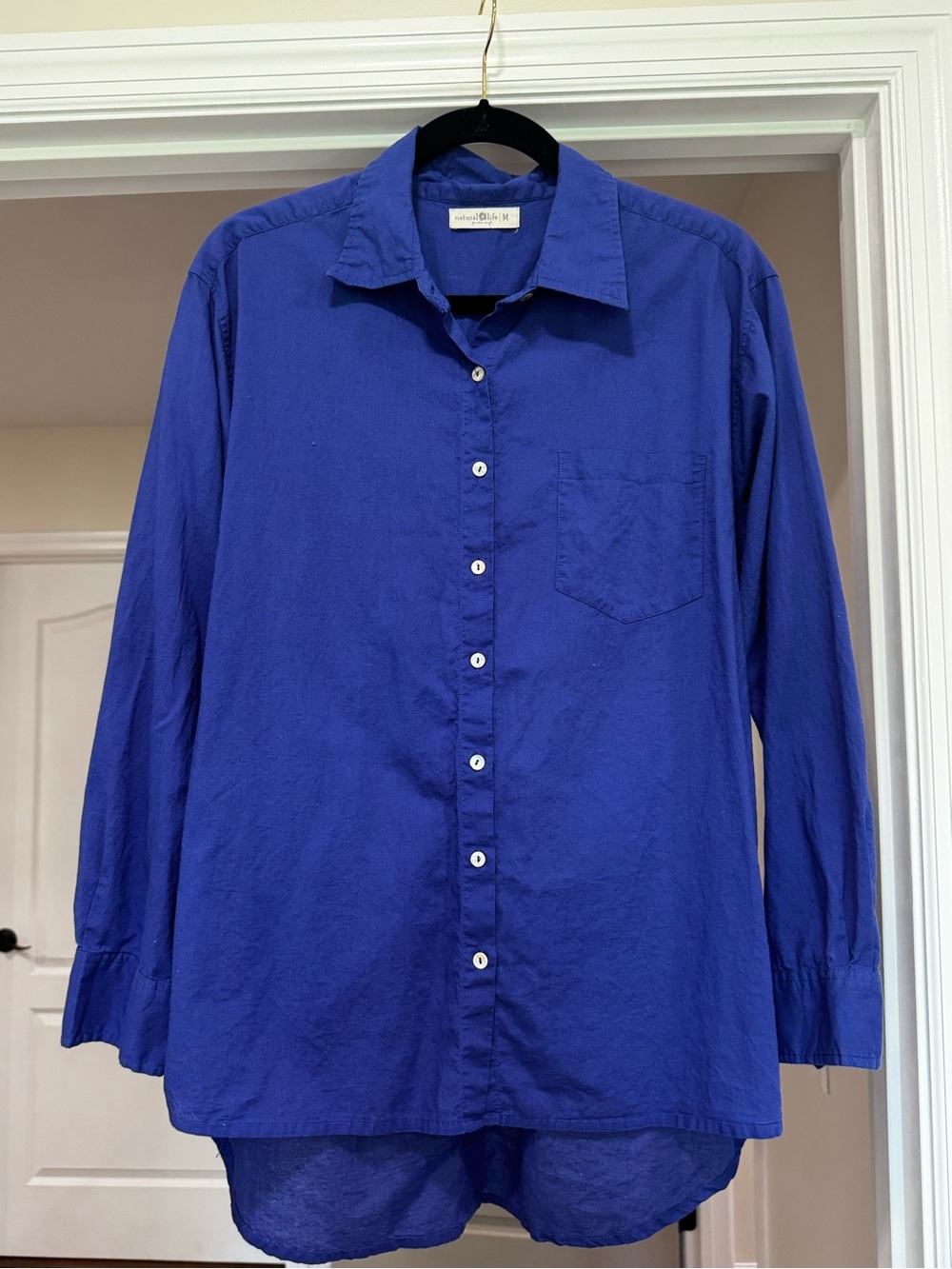 Natural Life Women’s Button-Up Shirt in Royal Blue - Classic Casual